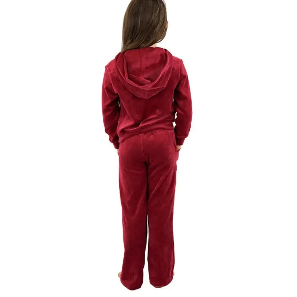 NWT❤️JUICY COUTURE Girl's Foil Print Velour Zip Up Hoodie and legging sets szXL